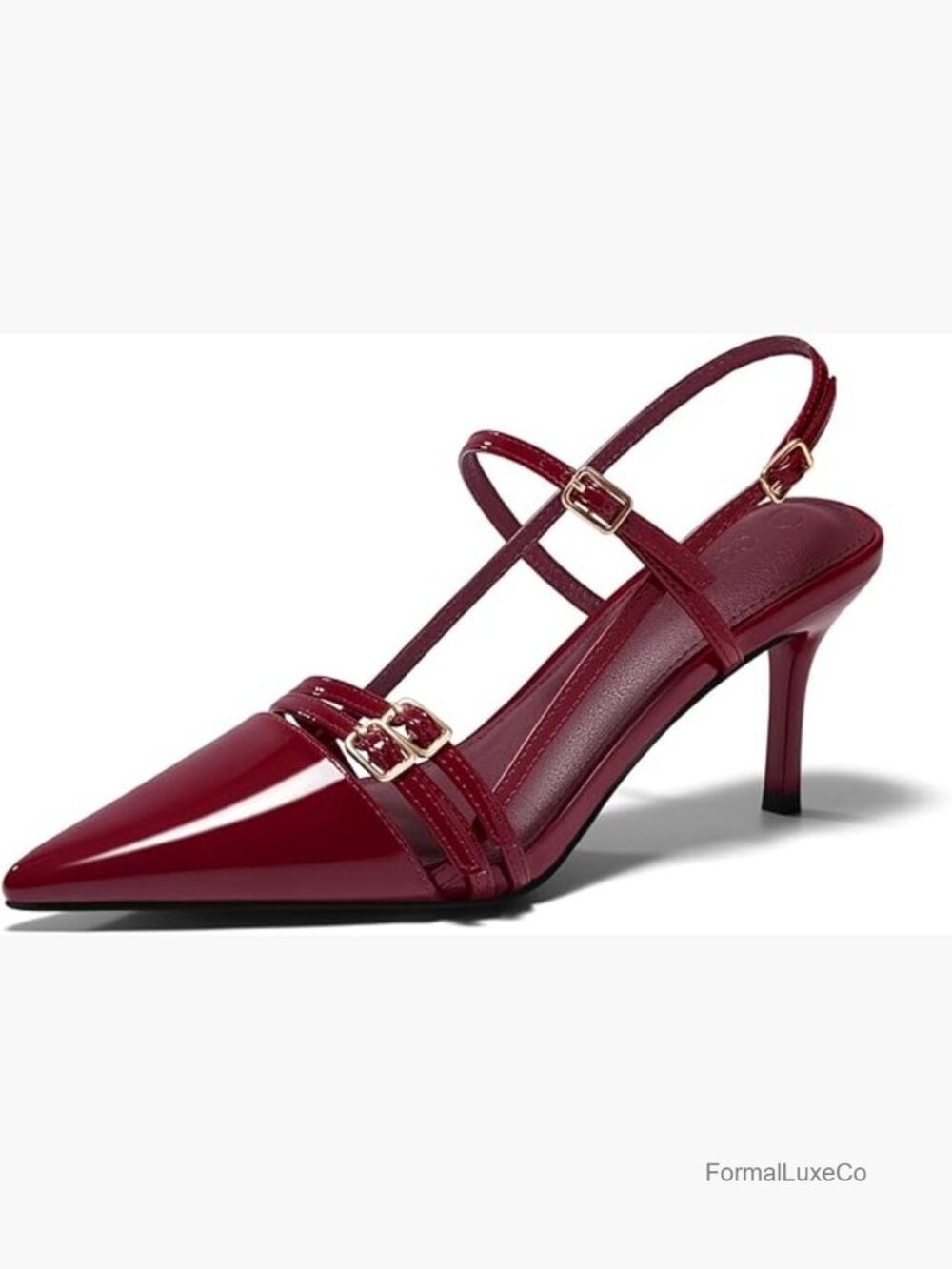 Slingback Pumps Stiletto Heels Strappy Ankle Strap Dress Shoes Pointed Toe